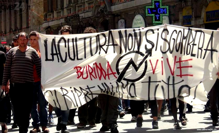 Genova: la Digos sgombera il Buridda