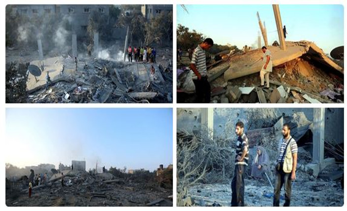 Alcune conseguenze dei bombardamenti israeliani della notte scorsa