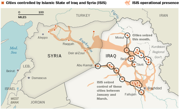 mappa isis