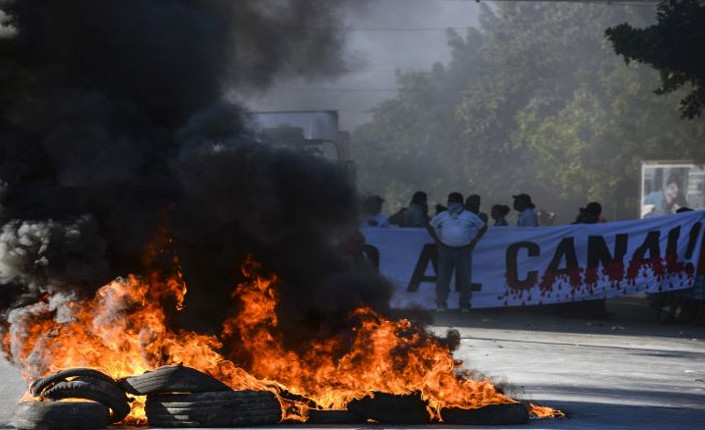 I manifestanti di Rivas bloccano la Panamericana
