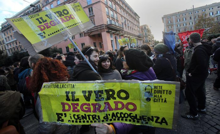 Roma manifestazione 13 dicembre 2014