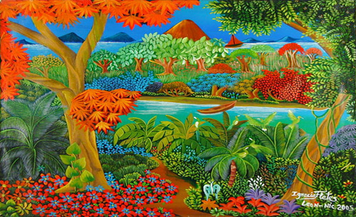 Rio Escondido - José Ignacio Fletes Cruz (Leon, Nicaragua) Acrylic on canvas, 2005