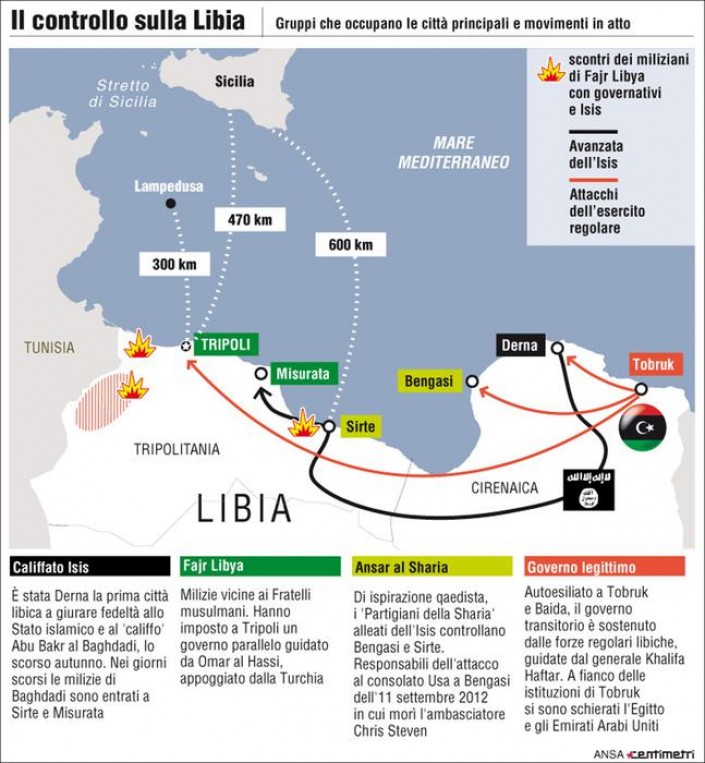 INFOGRAFICA: dalle speranze della Rivoluzione all'avanzata dell'Isis gli ultimi quattro anni in Libia