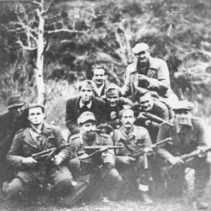 Terzo da destra, in basso, Svetozar Lakovic (Toso), comandante della Gramsci