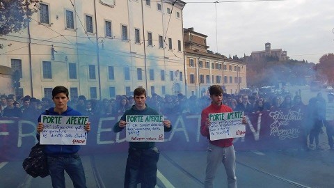 la manifestazione di Roma