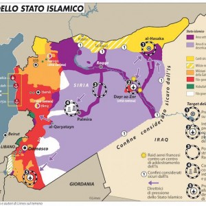 Le priorità dell'Isis (mappa Limes)