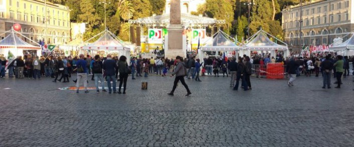 Piazza del Popolo, senza popolo per Renzi. 29 ottobre 2016