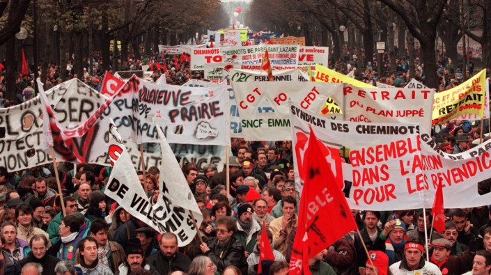 gli scioperi in Francia nel 1995