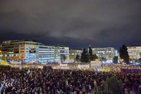 11 febbraio, piazza Syntagma contro il ricatto Ue al governo di sinistra greco