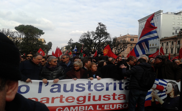 testa corteo 14 febbraio 2014 Grecia