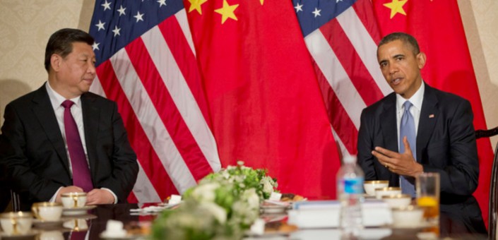 Gli sforzi cinesi per il soft power sono vanificati, all'interno, dai diritti umani, e, all'esterno, dai rapporti tesi con i vicini: nella foto il Presidente della Repubblica Popolare Cinese Xi Jinping, con Obama all'Aia;