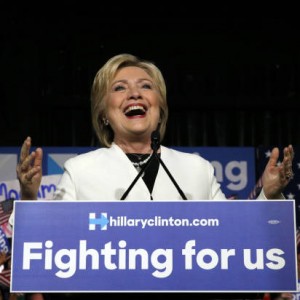 Democratic U.S. presidential candidate Hillary Clinton speaks to supporters at her Super Tuesday primary night party in Miami