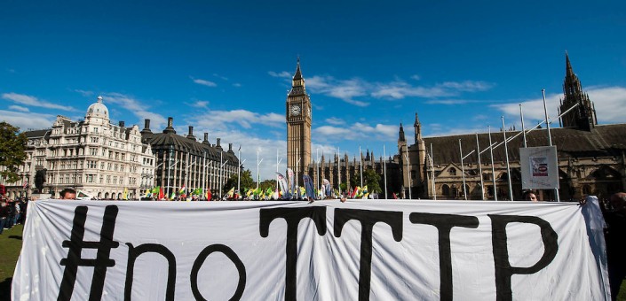 No TTIP European Day of Action, London, UK 11 Oct 2014.
