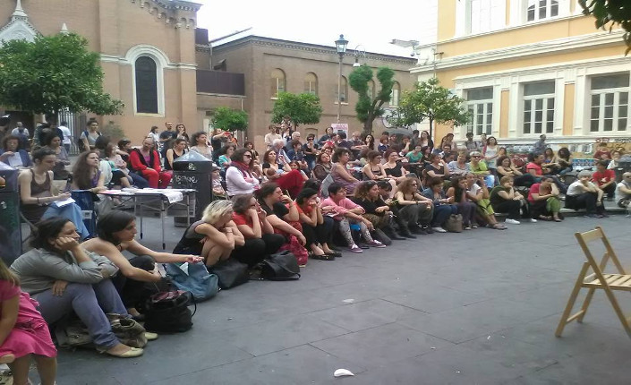 Assemblea pubblica della rete IoDecido a Roma, piazza dell’Immacolata (San Lorenzo)