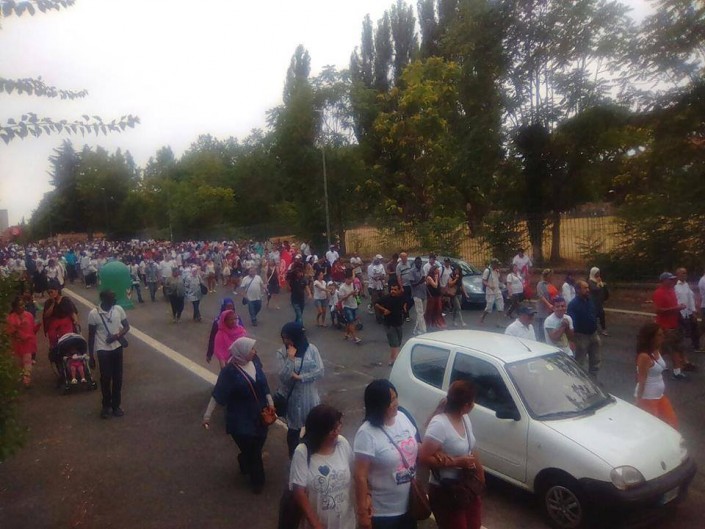 ancora un'istantanea del corteo del 30 giugno per le vie di tiburtino III