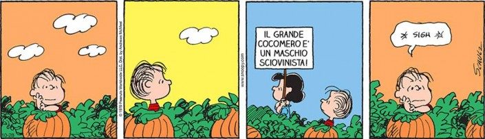 alcune vignette di Schulz sul Grande Cocomero. In Italia vengono pubblicate da Linus e il Post
